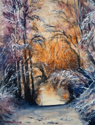 2018-01 Winterlicher Waldweg in ThÃ¼ringen